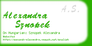 alexandra sznopek business card